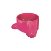 Comedouro Plástico Com Patas  N3 - 1400 Ml Rosa - Furacão Pet