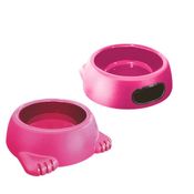 Comedouro Plástico Glamour  N1 - 260 Ml - Rosa - Furacão Pet