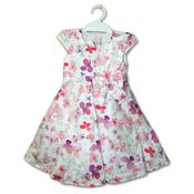 Vestido Estampa Floral Rosa e Roxo