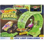 Hot Wheels Pista Monster Trucks Brilha no Escuro