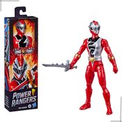 Boneco Power Rangers Dino Fury Ranger Vermelho F2961 Hasbro - 30cm