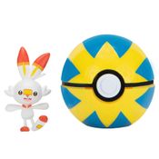 Pokémon Clip 'n' Go Mini Figura Scorbunny e Quick Ball