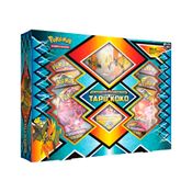 Pokemon Coleção com Broche e Miniatura Tapu Koko Sol e Lua Sombras Ardentes Jogo de Cartas Copag 99199