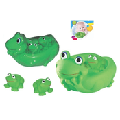 Brinquedo de Banho e Saboneteira Família Sapinho 4 Peças