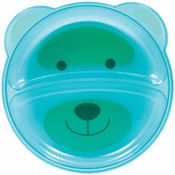 Prato Ursinho Com Divisória Buba Azul