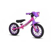 Bicicleta de Equilíbrio Infantil Aro 12 sem Pedal Balance Bike Feminina Nathor