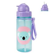 Garrafa Infantil Com Canudo Skip Hop Flip Zoo 350ml Cor:Koala (Lilás)