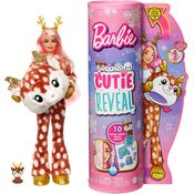 Boneca Barbie Cutie Reveal 10 Surpresas com Mini Pet e Fantasia de Corça Hjl61