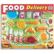 Brinquedo Food Delivery Lanches de cortar com Velcro - Braskit
