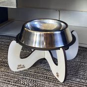 Comedouro Elevado para Gato e Cachorro - Champagne