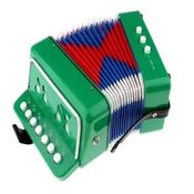 SANFONA MINI ACORDEON INFANTIL 3 BAIXOS GAITA ESTILO PROFISSIONAL VERDE