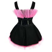 Fantasia De Halloween Bruxa Infantil Vestido Rosa e Chapéu P 5 - 6