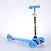 PATINETE INFANTIL EM ALUMINIO 3 RODAS DOBRAVEL AJUSTAVEL RESISTENTE AZUL MENINOS