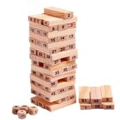 JOGO MINI TORRE DE EQUILIBRIO JENGA 45 PEÇAS EM MADEIRA BRINQUEDO INFANTIL