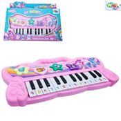 PIANO INFANTIL UNICORNIO SONS DE ANIMAIS  MUSICA E LUZ TECLADO ELETRONICO ROSA