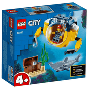 Lego City Mini Submarino Oceânico Com Tubarão 41 Peças 60263