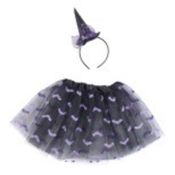 Conjunto Infantil - Sai De Tule E Tiara - Morcego - Preto - Cromus