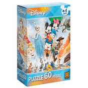 Quebra Cabeça Puzzle Personagens Disney 60 pc Grow