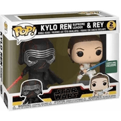 Boneco Funko Pop Star Wars Pack 2 Kylo Ren E Rey