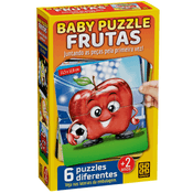 Quebra Cabeça Gigante Baby Puzzle Frutas Com 6 Imagens Grow