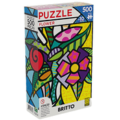 Quebra Cabeça Puzzle 500 Peças Flower Romero Britto - Grow