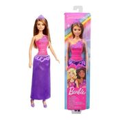 Boneca Barbie Princesa Morena Vestido Rosa Fantasia - Mattel