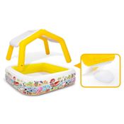 Piscina Infantil Inflável 295L c/ Cobertura Amarelo Intex - 57470