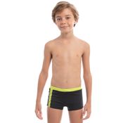 Sunga Infantil Boxer Lisa Preta com Detalhe UV50+