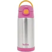 Garrafa Térmica Infantil Parede Dupla 400ml Buba Rosa