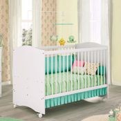 Berço Mini Cama Satriani com Rodízios Branco Atóxica Móveis Estrela