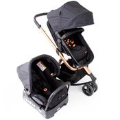 Carrinho de Bebê Travel System Mobi+ - Black Cooper Safety Preto e Cobre 1st