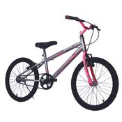 Bicicleta Infantil Aro 20 Racer Feminina Rosa