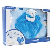 Kit Presente Bebês Manta e Naninha Ursinho Azul