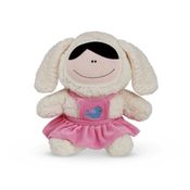 Bonequinha Pelúcia Ovelha Maya com Vestido Rosa - Zip Toys