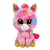 Pelúcia Infantil Ty Beanie Boos Grande 22cm Rosa Fantasia