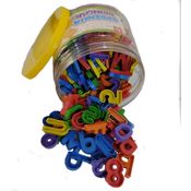 Jogo Alfabeto Educativo Letras Números Pote 200 Peças