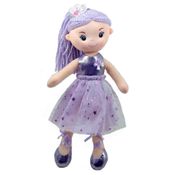 Boneca Pano Bailarina Lilás Claro 40 Cm