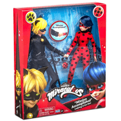Conjunto de 2 Bonecos Miraculous Mission Accomplished Ladybug e Cat Noir Multikids - BR1555