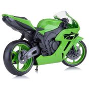 Moto Racing Miniatura 22cm Pneus Borracha - Verde - Roma Brinquedos