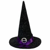 Fantasia Halloween Feminina Infantil Menina Bruxa Com Chapéu GG 11 - 12