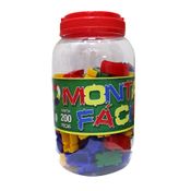 Blocos de Montar Monta Fácil Pote 200 Peças Pais e Filhos