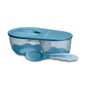 Prato Fundo com Divisória e Colher Funny Meal Azul - Multikids Baby