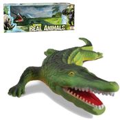 Boneco Articulado Crocodilo Jacaré Pantanal 41cm Em Vinil Atóxico Bee Toys Presente Crianças +2 anos