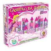 KIT BLOCOS DE MONTAR CASTELO DAS FADAS ROSA MENINAS DIVERTIDO EDUCATIVO BRINCADO DE CONSTRUIR 54 PECAS JUNGES