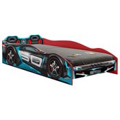 Cama Infantil Carro 100%MDF com Faróis LED Twister P13 Vermelho - Mpozenato