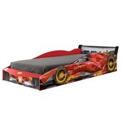 Cama Infantil Carro 100%MDF com Faróis LED Racing Car P13 Vermelho - Mpozenato