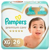 Fralda Pampers Premium Care Mega XG - 26 Unidades