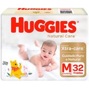 Fralda Huggies Natural Care M 32 Unidades