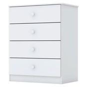 Cômoda Infantil 4 Gavetas Labirinto Branco HP - Henn
