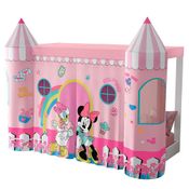 Mini Cama Infantil com Colchão D20 Dossel e LED Minnie e Margarida P13 Branco/Rosa - Mpozenato